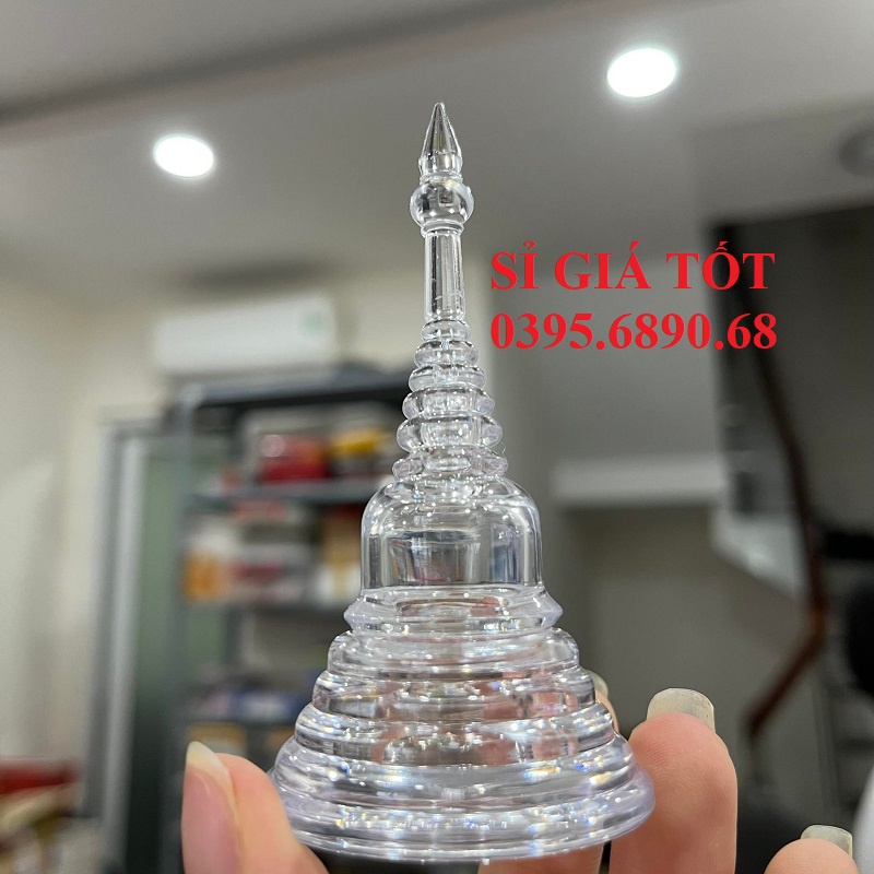 Tháp Xá Lợi Nhựa Thủy Tinh Cao Cấp