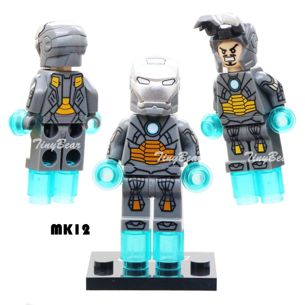 Marvel Bộ 3 Mô Hình Lego Iron Man 3 Gnaco MK1-MK85