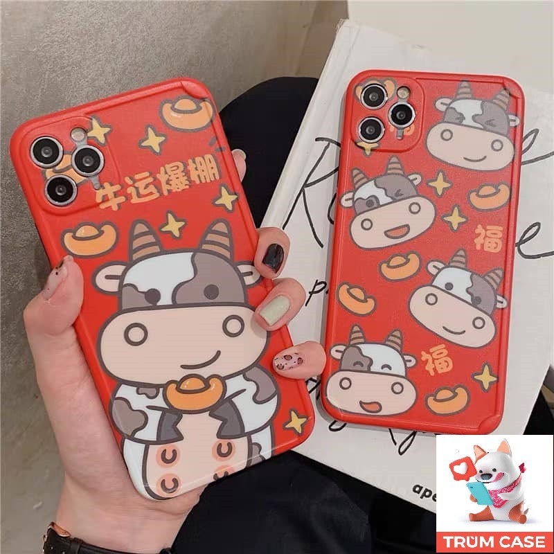 ⚡ốp lưng iphone⚡ Ốp tết trâu vàng may mắn BVC full viền ip 6,6s/6,6s plus/7,8 plus/X,Xs/XSMAX/11/11 pro max/12 pro max