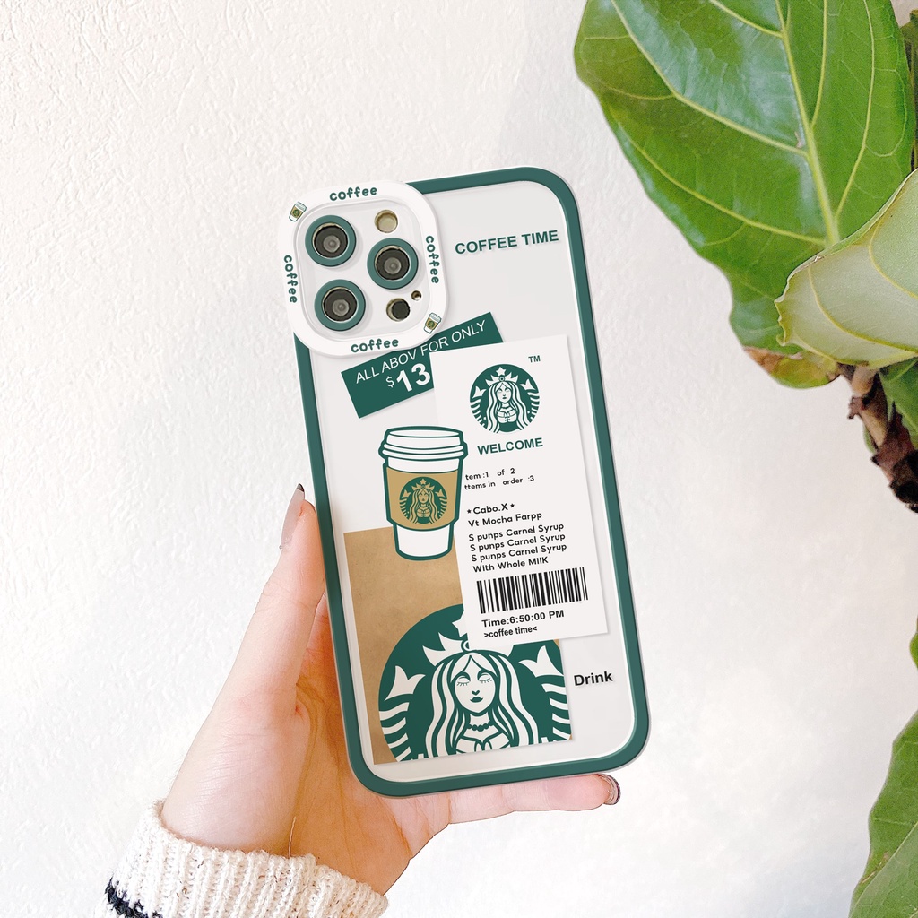 Ốp lưng iphone Coffee Time trong cạnh vuông 6/6plus/6s/6splus/7/7plus/8/8plus/x/xs/11/12/13/14/pro/max/promax/plus