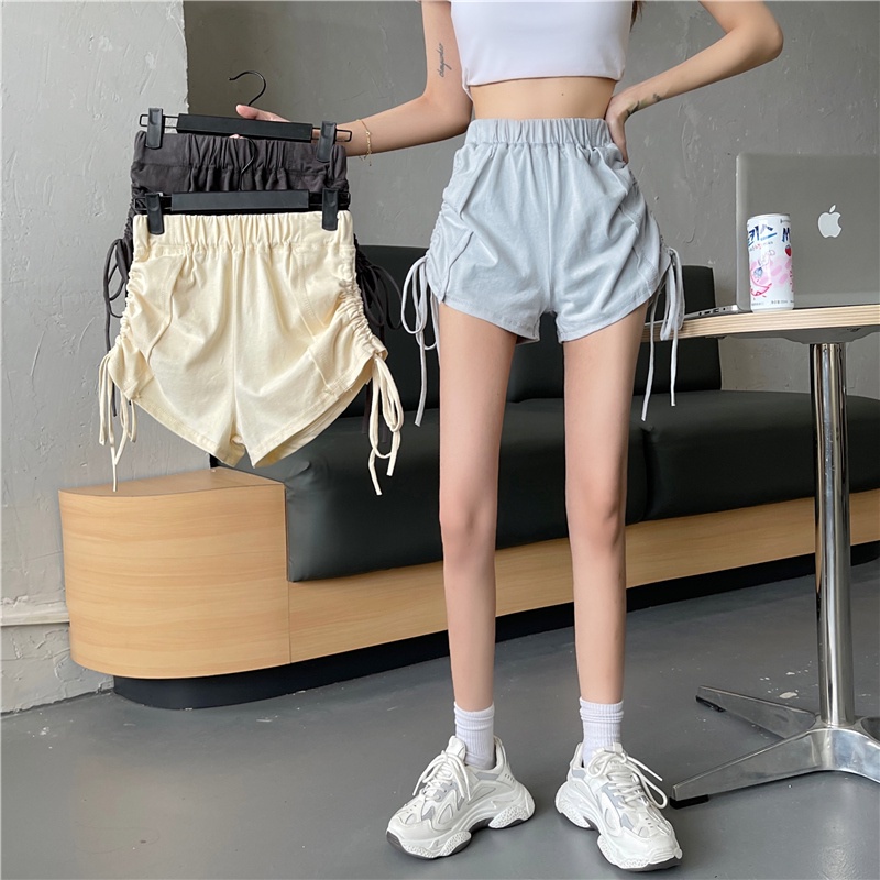 Quần Short Lưng Cao Phối Dây Rút Thời Trang Mùa Hè Dễ Phối Đồ