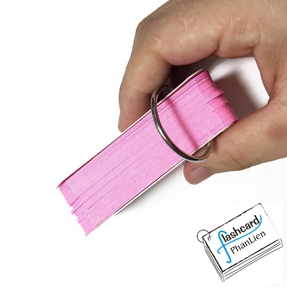 Lựa màu - Mua 5 tặng 1 - Flashcard trắng 5 màu bo góc 3x8cm
