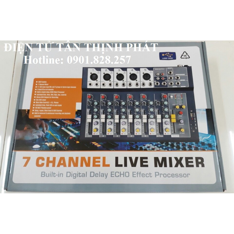 Mixer peavey f7 có kết nối bluetooth và usb