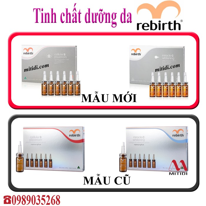 Serum dưỡng trắng da Rebirth Miracle C Whitening Maximum Gift Set