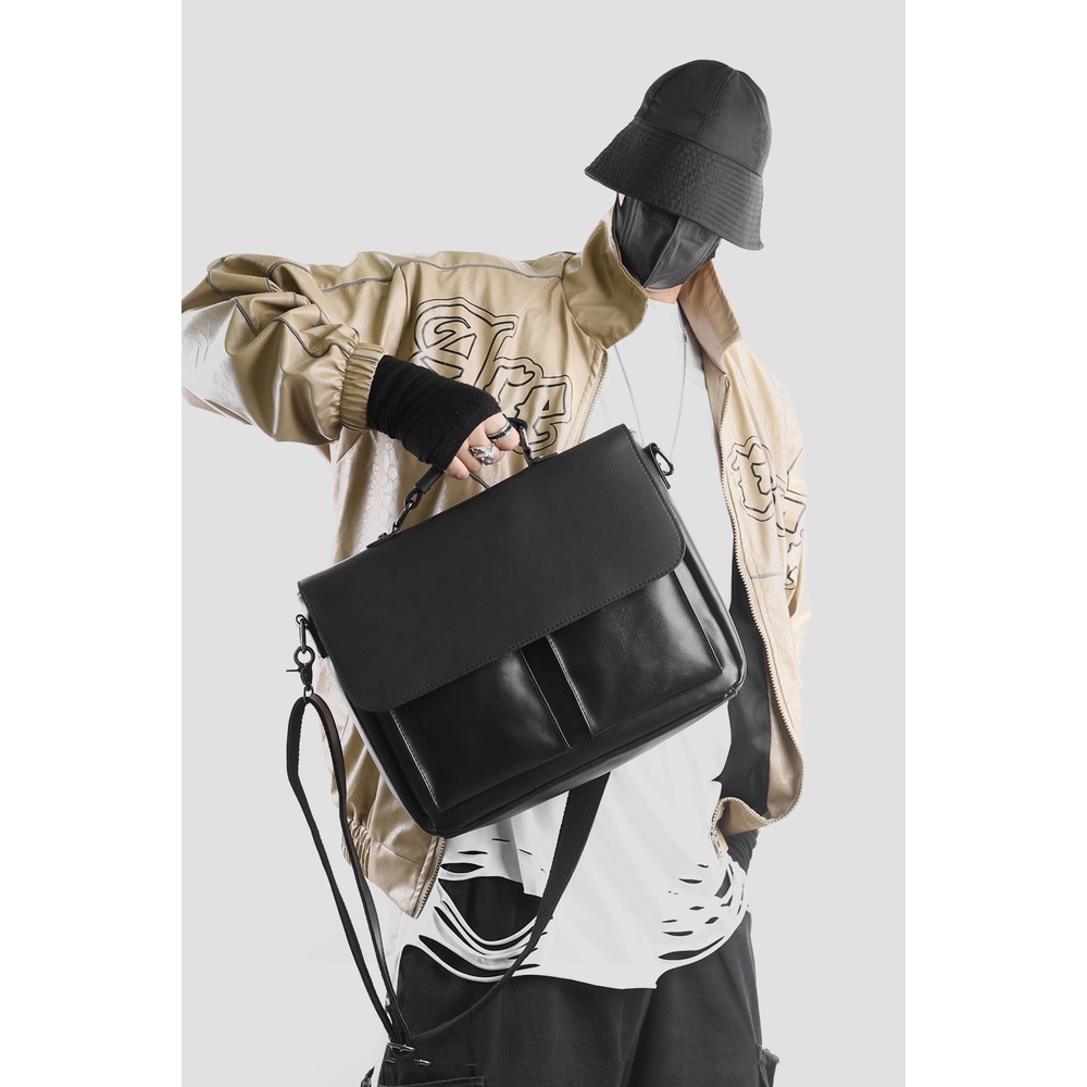 2022 large capacity horseskin men's briefcase satchel satchel computer bag