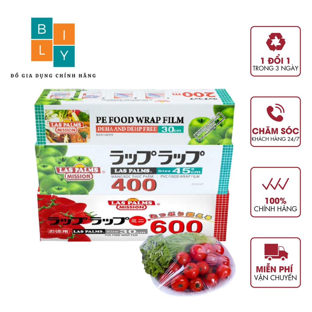 Màng bọc thực phẩm Las Palms 200, Las Palms 400, Las Palms 600 CAM KẾT chính hãng