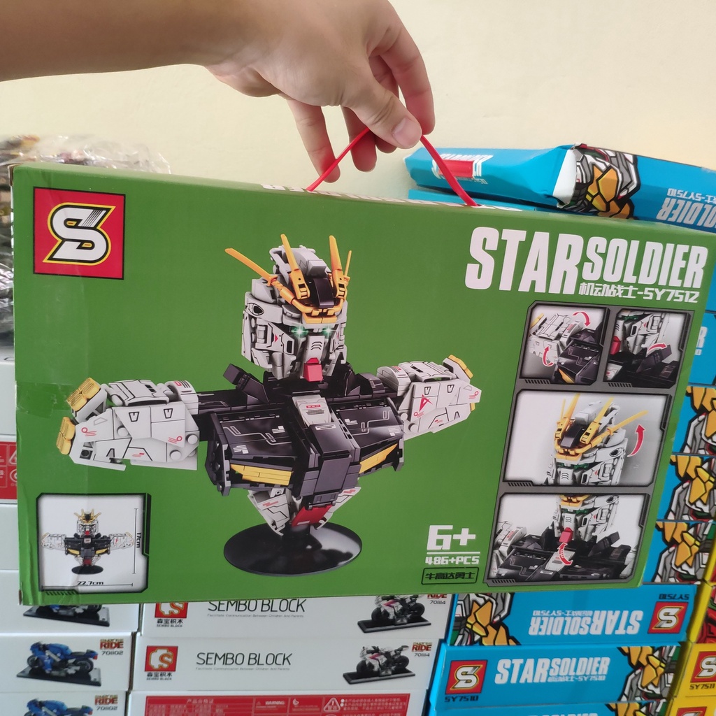 Mô hình Đồ chơi Lắp ráp lego MOC gundam mecha BANAGHER LINKS SEABOOK ARNO ghép SY 7510 7511 7512 Technic star soldier