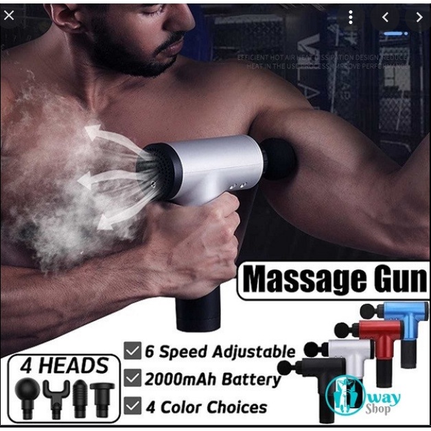 SÚNG MASSAGE CẦM TAY - MÁY MASSAGE CẦM TAY GIÚP GIẢM MỠ, GIÃN CƠ BẮP GIẢM NHỨC MỎI VAI GÁY FASCIAL GUN