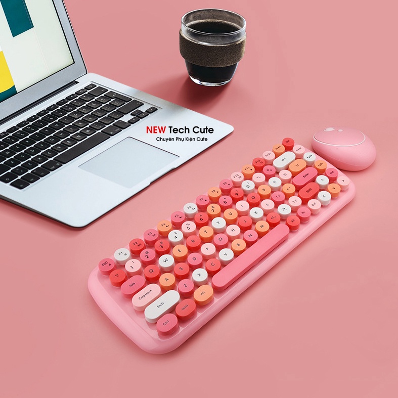 Bàn phím, bàn phím không dây Combo bàn phím và chuột không dây MOFii CANDY chính hãng có sẵn | Siêu Phẩm Cute Mới Nhất