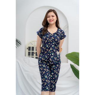 Bộ Mặc nhà thô lụa khoét vai cao cấp