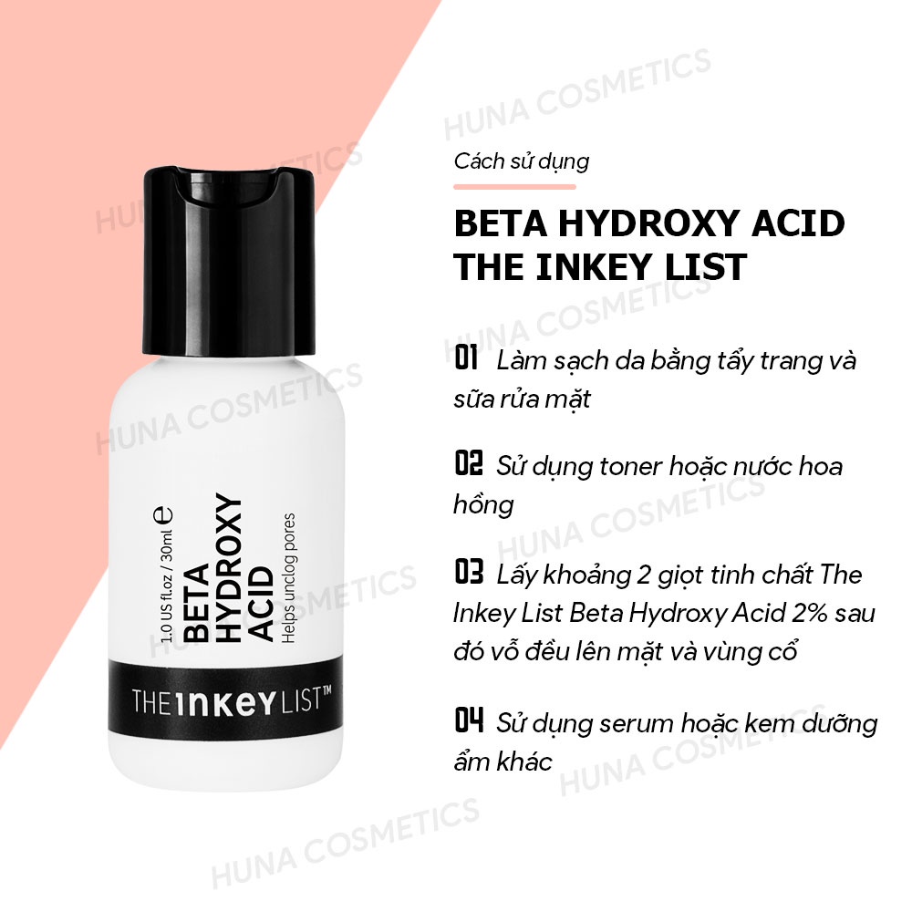 [BILL-SEPHORA] TINH CHẤT TẨY DA CHẾT BHA THE INKEY LIST BETA HYDROXY ACID EXFOLIANT 30ML