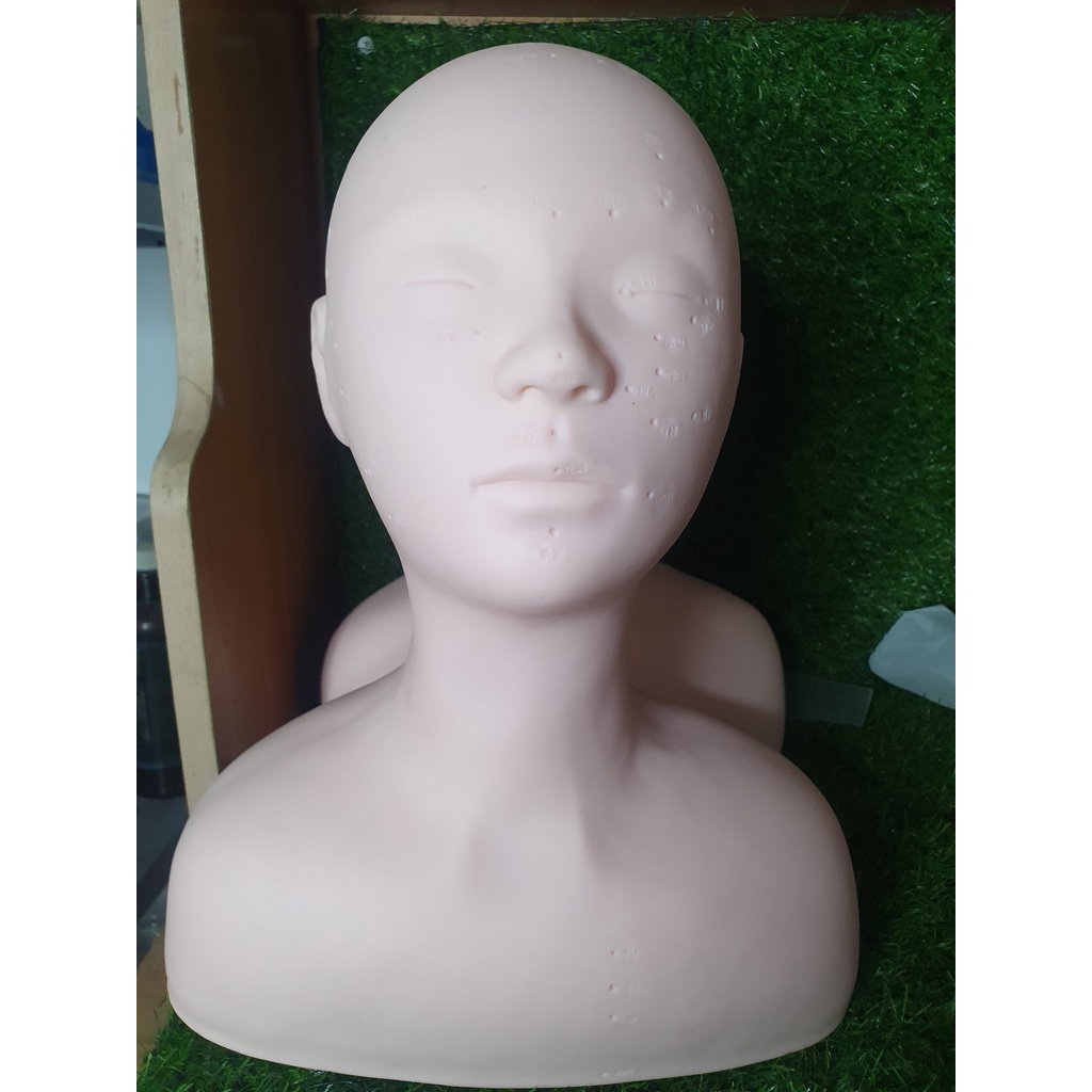 Đầu Canh học massage, bấm huyệt - Đầu canh nửa người, Manocanh học bấm huyệt,  massage cổ vai gáy massage mặt