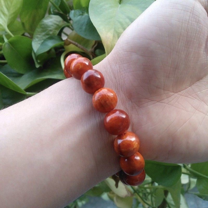 Vòng Tay Phong Thủy Gỗ Huyết Long Tỳ Hưu 12 Li May Mắn