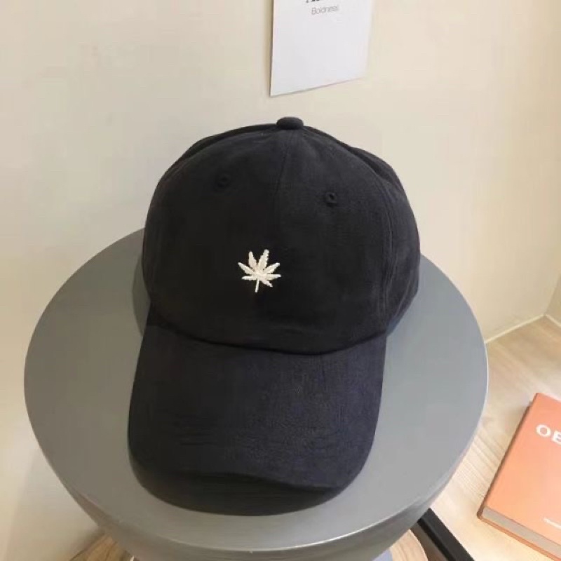 Mũ Lưỡi Trai Nam Nữ THÊU HÌNH LÁ THẢO MỘC Phong Cách Hip Hop Hàn Quốc - Nón kết Ulzzang Form Unisex Thời Trang