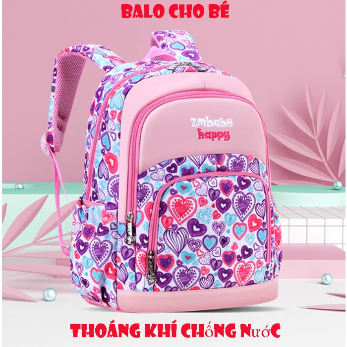 Ba lo học sinh tiểu học cho bé trai hoạ tiết biển báo, khủng long