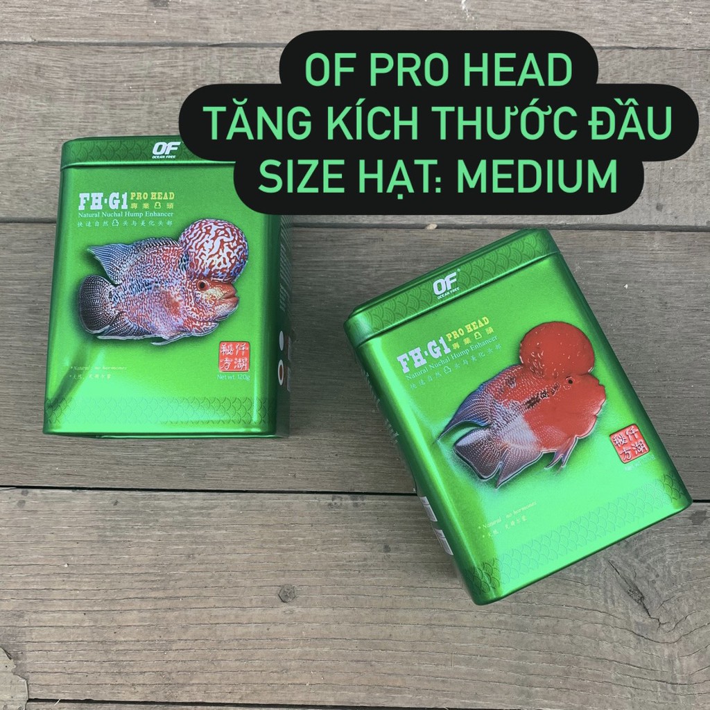 [ Chọn màu] Thức Ăn Cho Cá La Hán OF PRO HEAD FH-G1 120g.