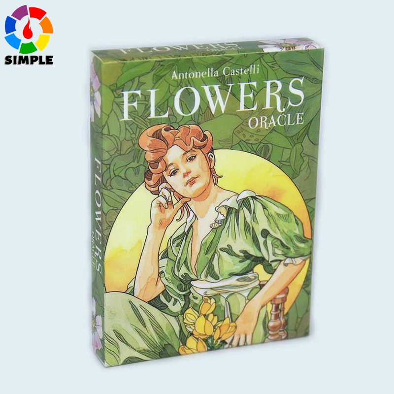 Flower Oracle Cards Deck Tarot Game Bộ Bài Tarot Thiết Kế Sáng Tạo Độc Đáo