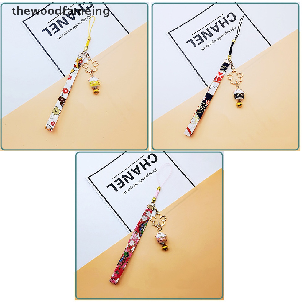 Dây Đeo Điện Thoại Thông Minh Janpanese Hình Hoa / Mèo Có Chuông