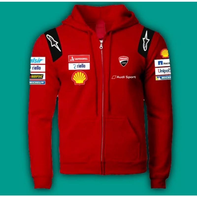 Áo Khoác Hoodie Có Khóa Kéo / Đua Xe / Rasp / Recing / DUCATI