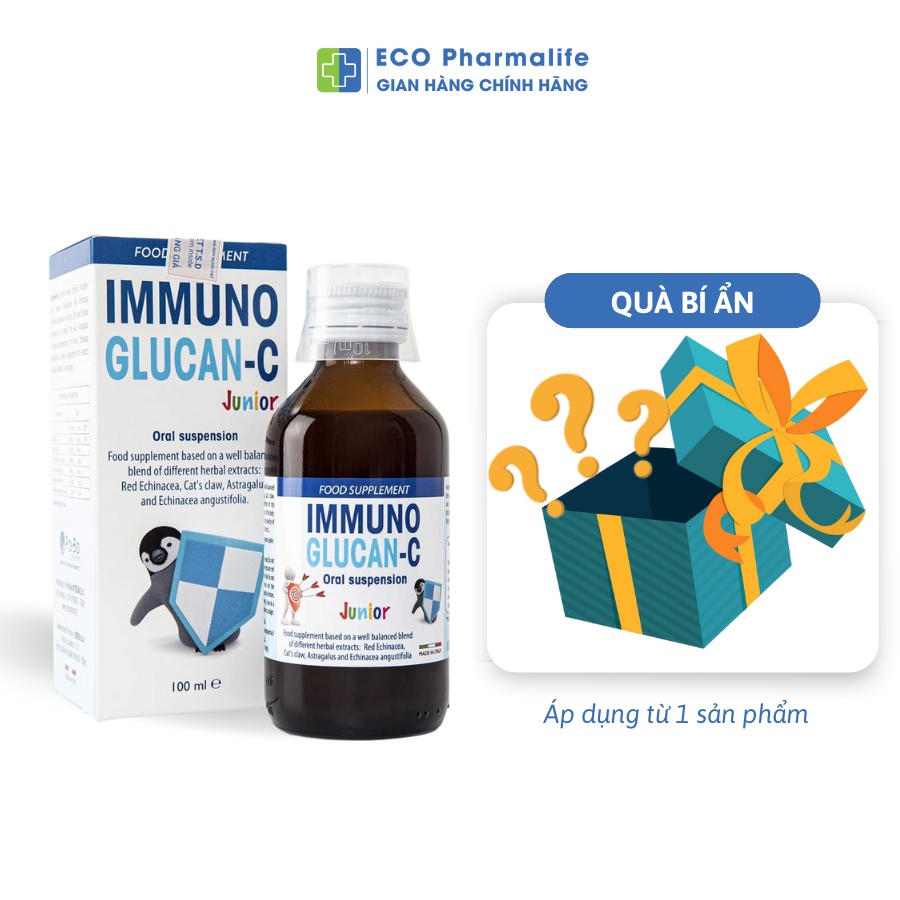 Siro Immuno Glucan C - Tăng cường sức miễn dịch và đề kháng cho bé, nâng cao sức khỏe, nhập khẩu chính hãng Italy