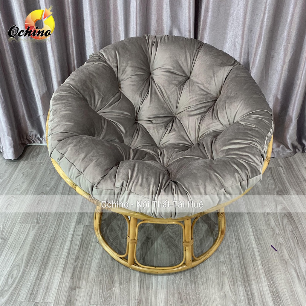 Ghế Thư Giãn Papasan - Ghế Mây Tự Nhiên Trang Trí Nhà Cửa Home Stay Cafe ( Nệm Được Chọn Màu ) ￼