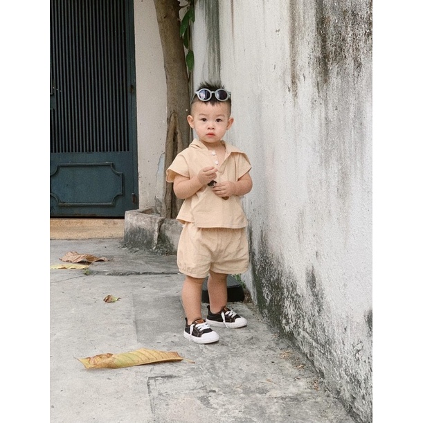 Áo + quần có nón em bé trai ferrier em bé Nanci room