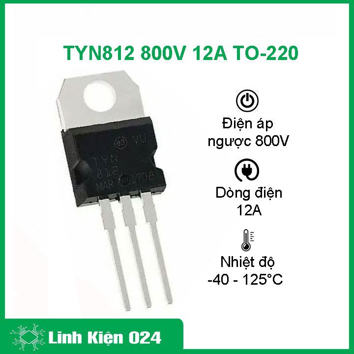 Sản phẩm TYN812 800V/12A TO-220