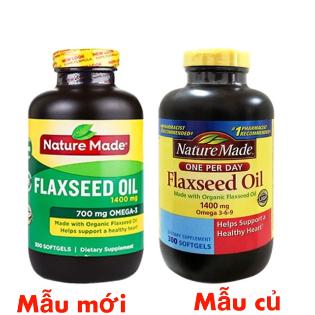 Viên Uống Flaxseed Oil 300 Viên - dầu hạt lanh nature made