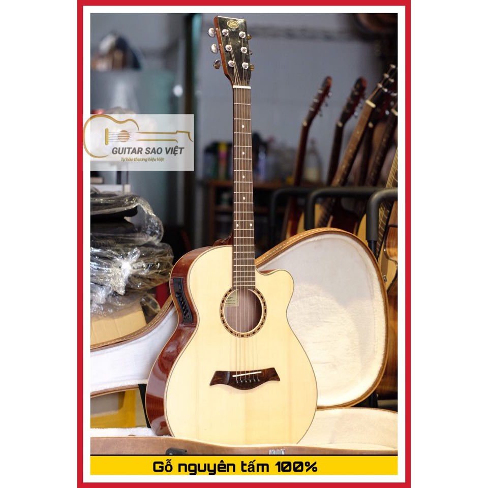 Đàn guitar acoustic full solid có EQ mã Star-02CE