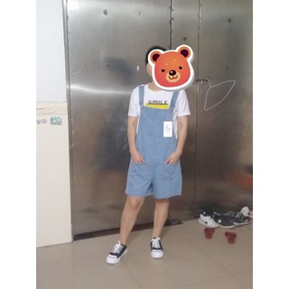 (Ảnh thật)Quần yếm bò ngắn chất đẹp