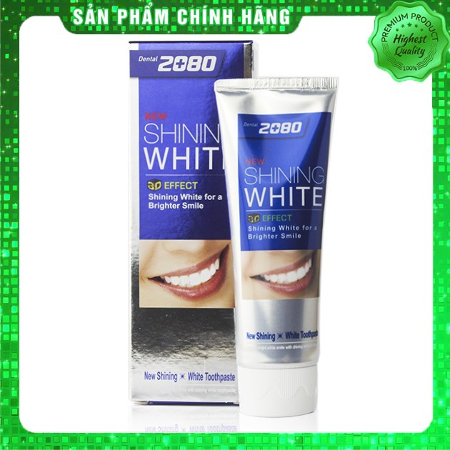 Kem đánh răng tẩy sạch vết ố trên răng, trắng răng 2080 Shining White Hàn Quốc 100g