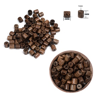 HẠT gỗ cổ điển (~7 x 8mm), xỏ lỗ chuỗi dây đeo, thủ công, trang sức, vòng tay.