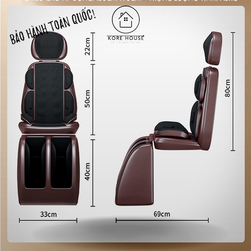 Ghế massage toàn thân 4D chườm ngải cứu công nghệ Nhật Bản