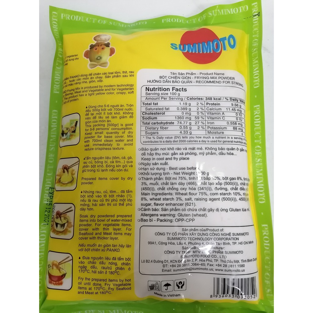 [500g] BỘT CHIÊN GIÒN [VN] PANKO Frying Mix Powder (halal) (btn-hk)