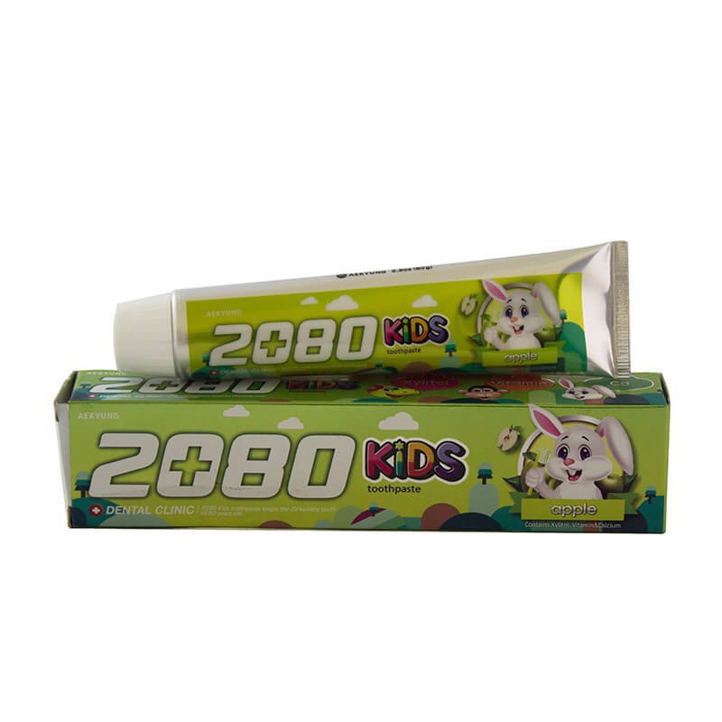 Kem đánh răng trẻ em ngừa sâu răng hương táo 2080 Kids Toothpaste apple 80g  - Hàn Quốc Chính Hãng