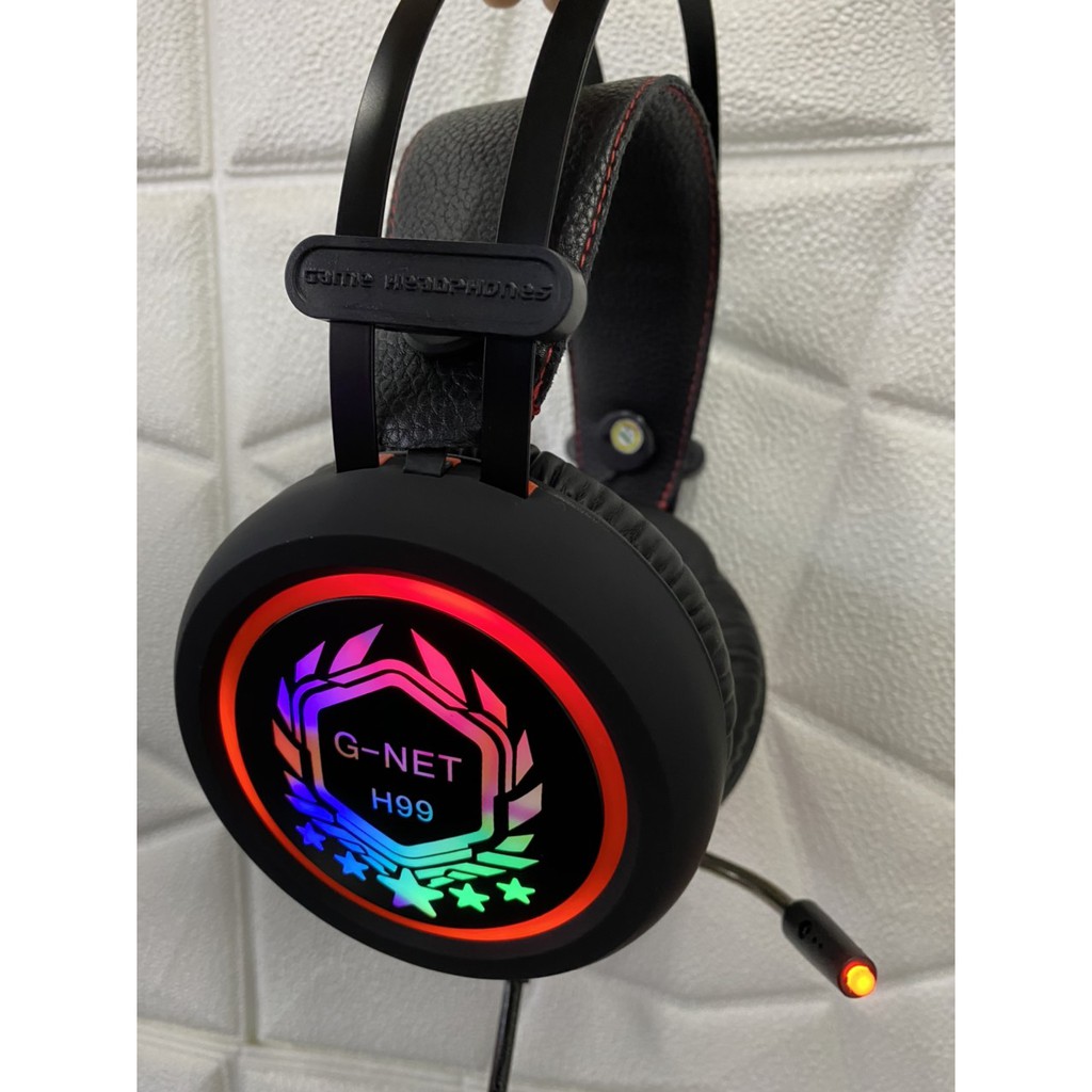 Tai nghe Gaming G-Net H99 jack 3.5 RGB LED I Gnet H99 7.1 Gaming Headset ( Siêu to, rõ , chuẩn )