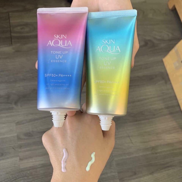 Kem Chống Nắng Bảo Vệ Da và Dưỡng Ẩm Skin Aqua Tone Up UV Essence SPF50+ PA++++ 80ml - Nhật Bản Chính Hãng