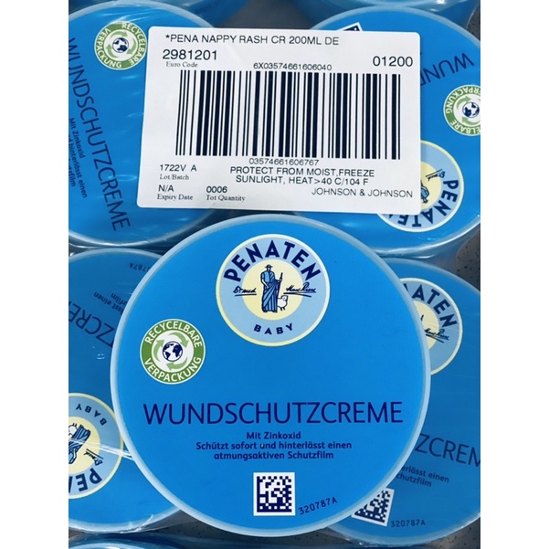 Kem chống hăm Penaten hộp 200m cho bé 0m+ Đức)