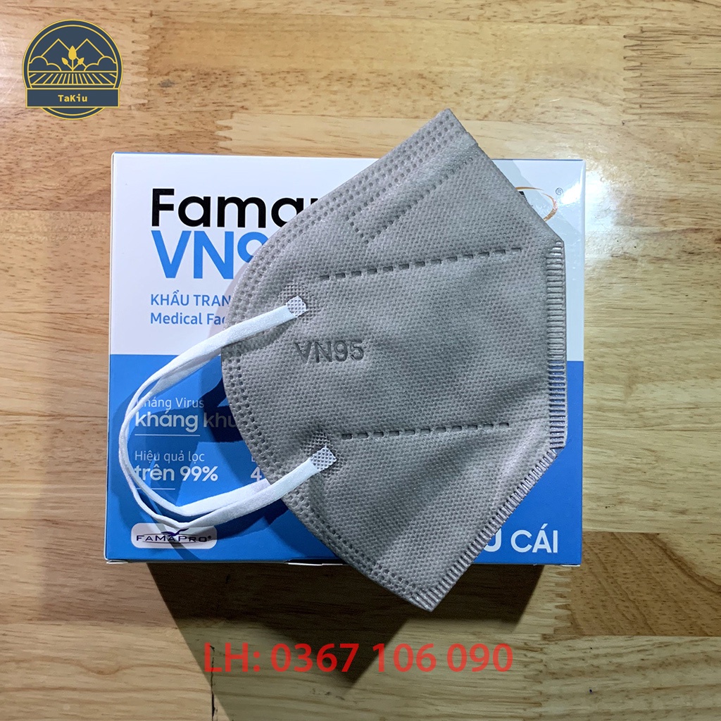 Khẩu Trang N95 Chính Hãng FAMAPRO Hộp 10 Cái