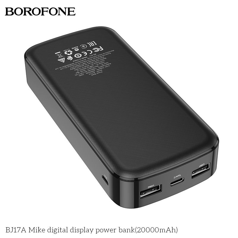 Sạc Dự Phòng Borofone BJ17A 20000 Mah Hàng Xịn Chính Hãng, Hỗ Trợ Sạc Nhanh Độ Bền Cực Cao Pin Chuẩn. Bảo Hành 12 Tháng.