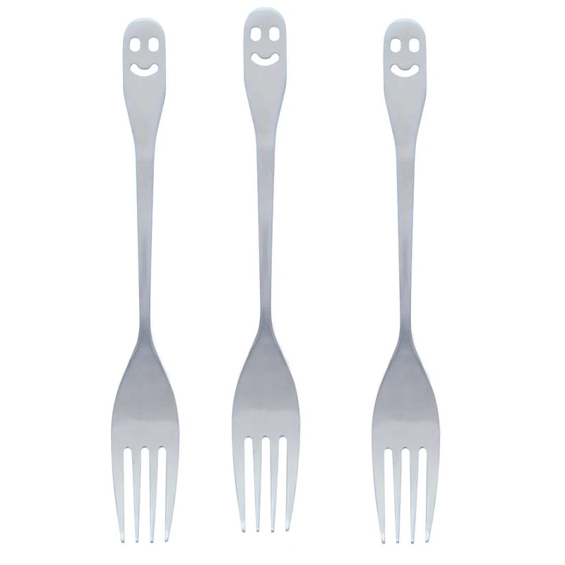 Daiso Nĩa Dessert Fork Cute Smiley