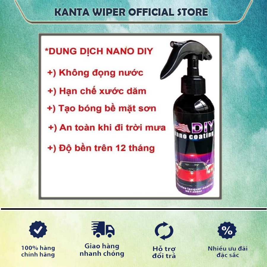 Bình Xịt phủ Nano Chống Nước DIY - Ceramic Wax - Phủ Nano Chống Nước Kính Ô tô - Phủ Bóng Xe Hơi Xe Máy