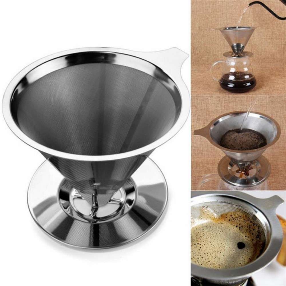 Reusable Coffee Filter Stainless Steel Pour Over Coffee Driver