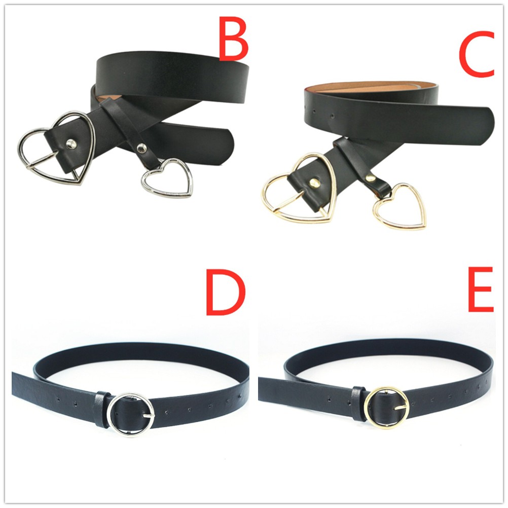 Thắt Lưng Dây Xích Đôi Bằng Da Màu Đen Phong Cách Punk Cá Tính Cho Nữ