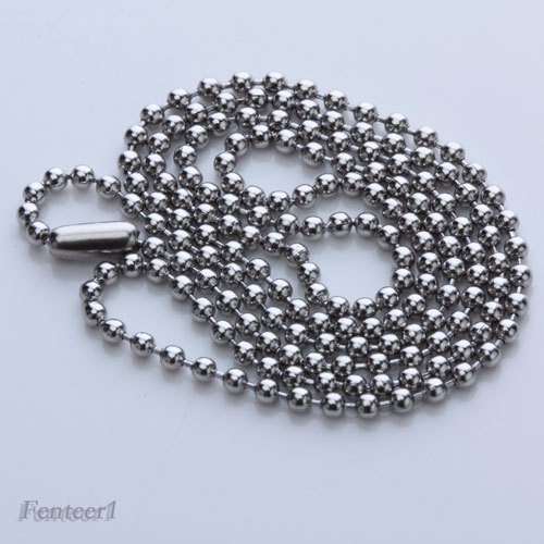 Chuỗi hạt tròn 2mm dài 50cm bằng thép không gỉ dùng làm đồ trang sức