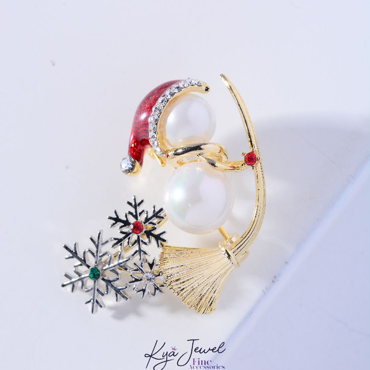 Cài áo Kya Jewel người tuyết dễ thương