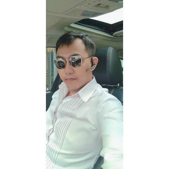 Áo sơ mi nam trắng xếp li dài tay cổ bẻ SM01 vải mềm mịn, chống nhăn, thoáng mát