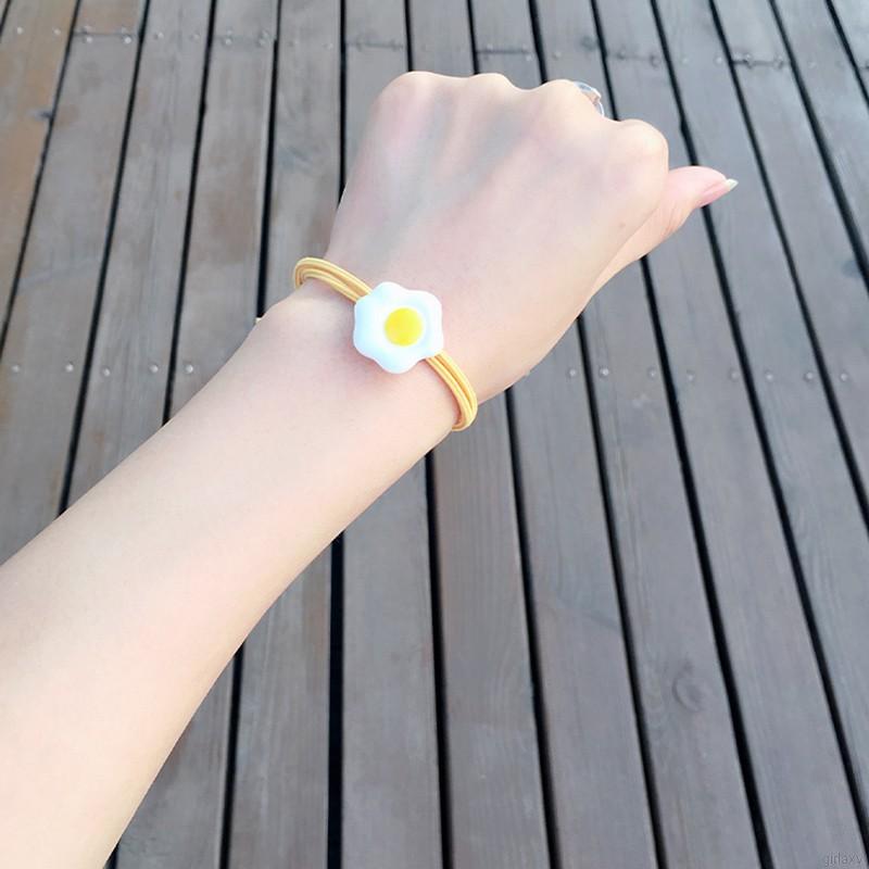 Dây Buộc Tóc Co Giãn Hình Trứng Ốp La Dễ Thương