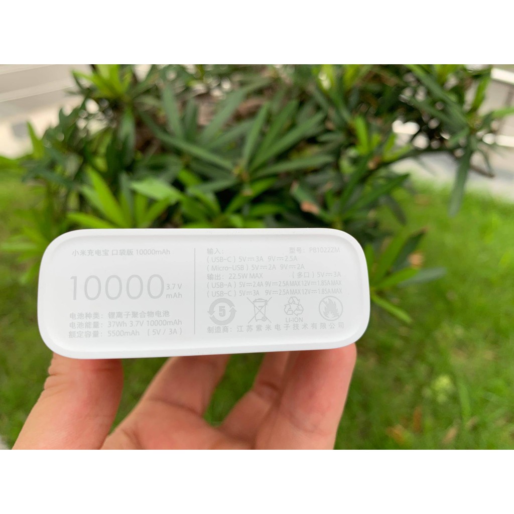  Pin sạc dự phòng 10000mAh Xiaomi Pocket PB1022ZM sạc nhanh cho iphone