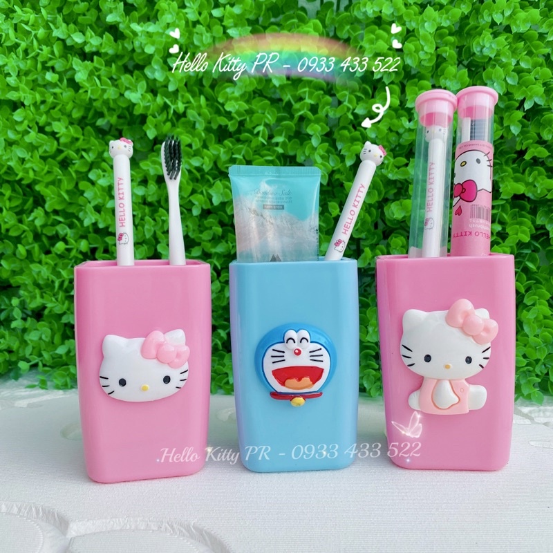 Ly cốc đựng bàn chải Hello Kitty - Doremon Doraemon